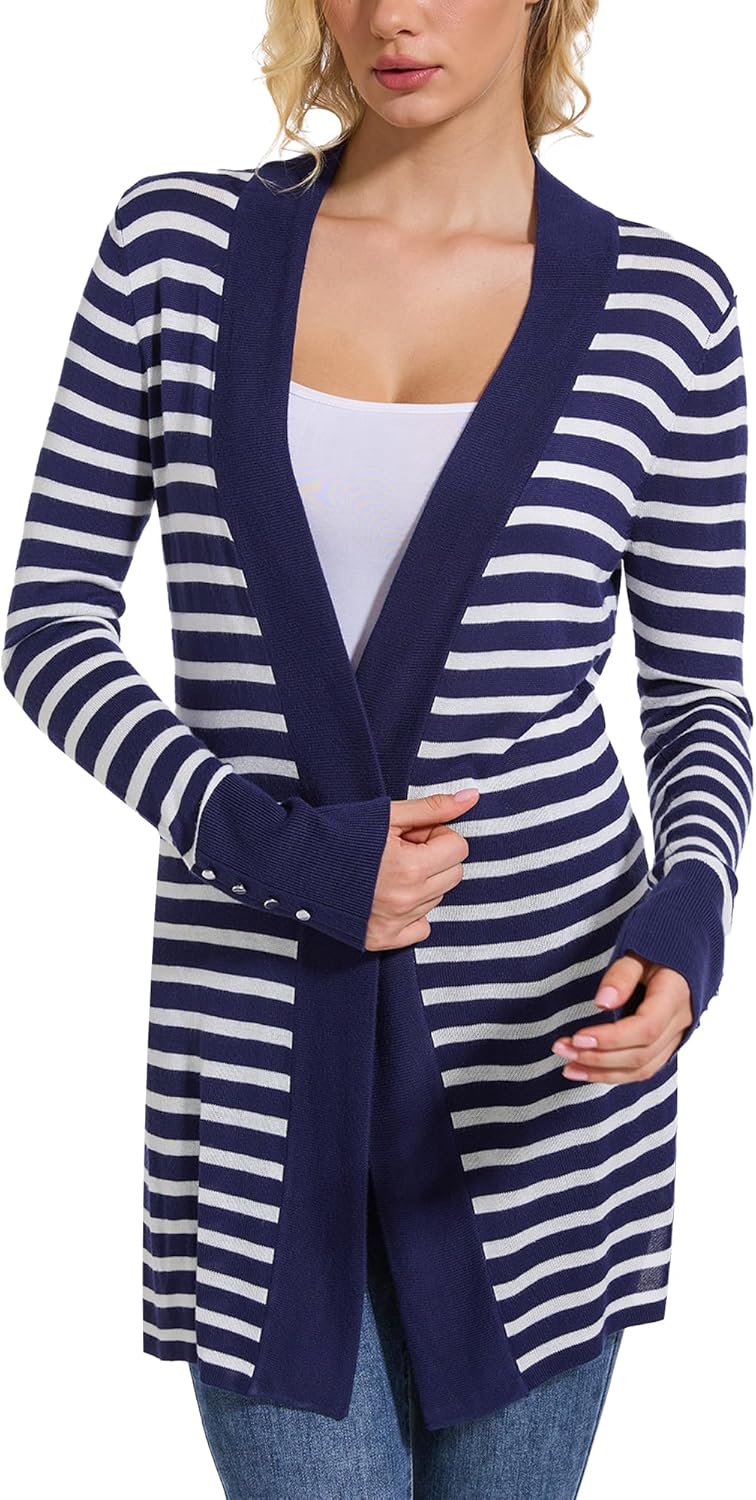 Cardigan for Women Dressy Casual Long Sleeve Open Front Knit Cardigan Sweaters