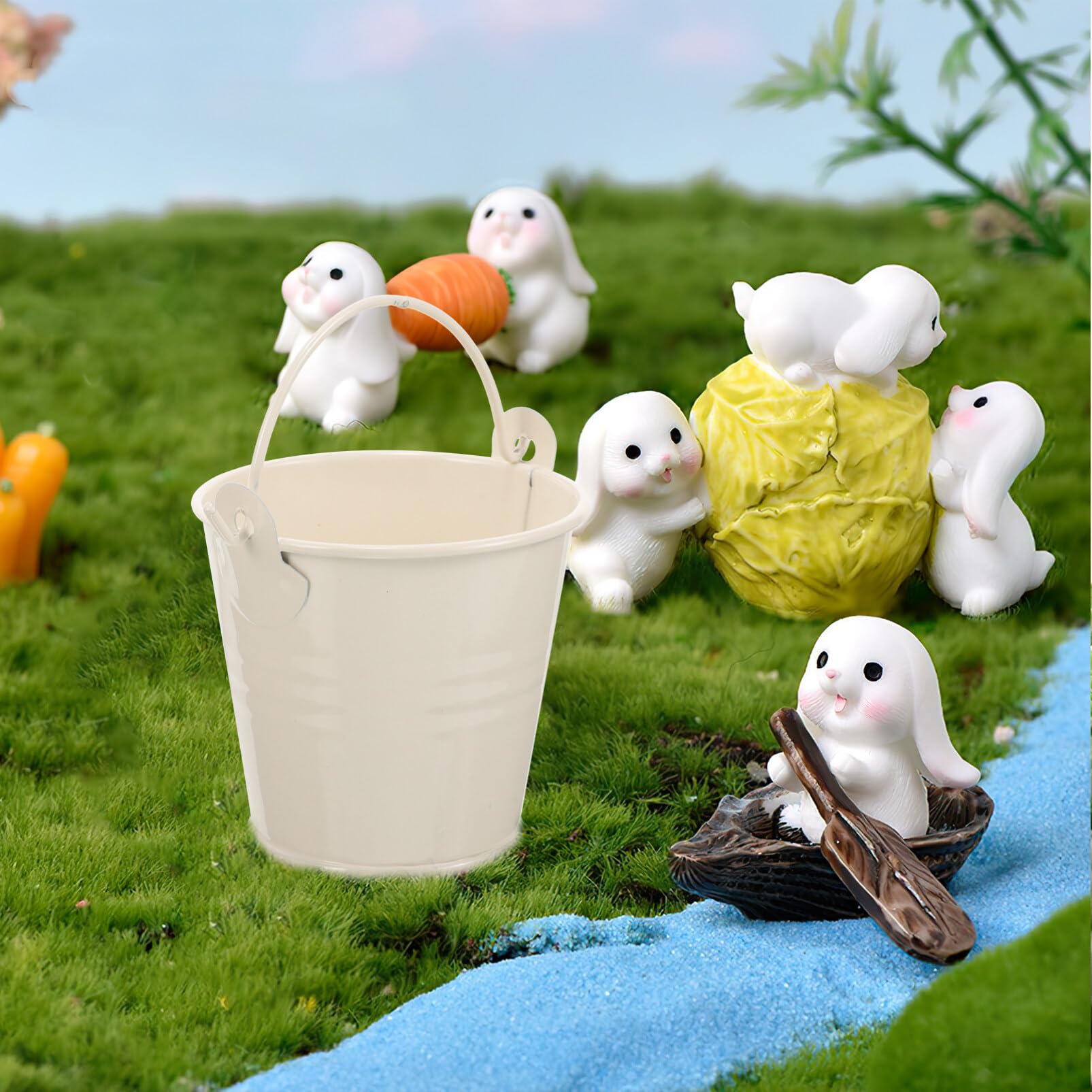 Amazon｜Toyvian ブリキ バケツ ミニプランター 8個セット 6.2cm