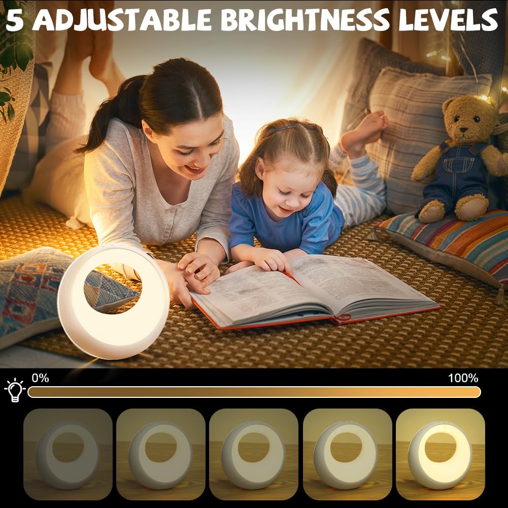 URAQT Luce Notturna A Forma Di Pulcino Per Bambini - Luce LED Touch Ricaricabile In Silicone Morbido, Dimmerabile, 1200mAh