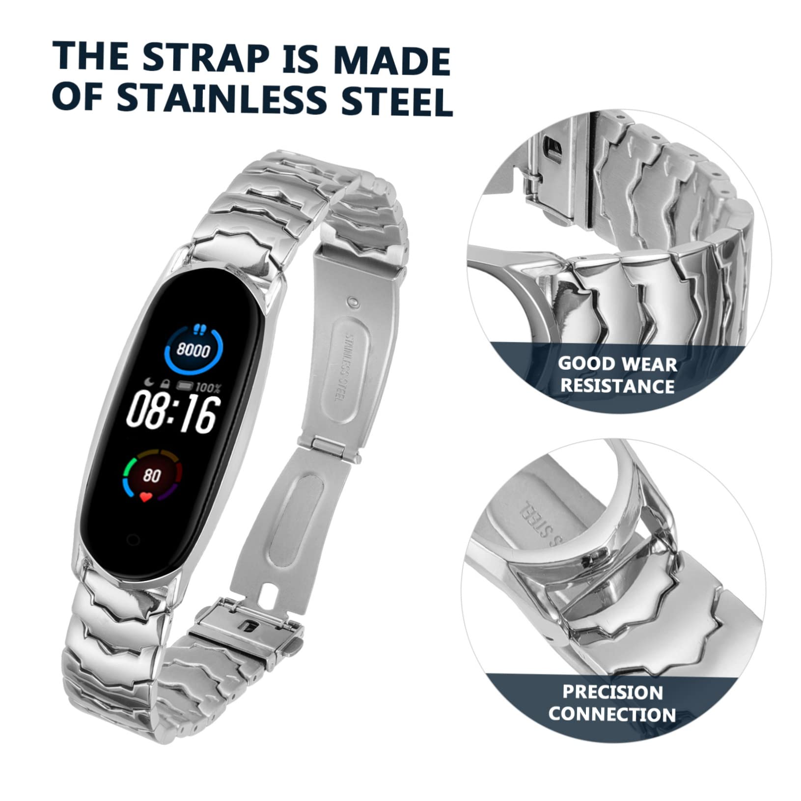 Hemobllo 2 Pièces Bracelet Montre Ceinture Reloj Inteligente Para Mujer Hommes Bracelets En Métal Accessoires De Gymnastique Pour Hommes Montre De Fitness Montres-Bracelets
