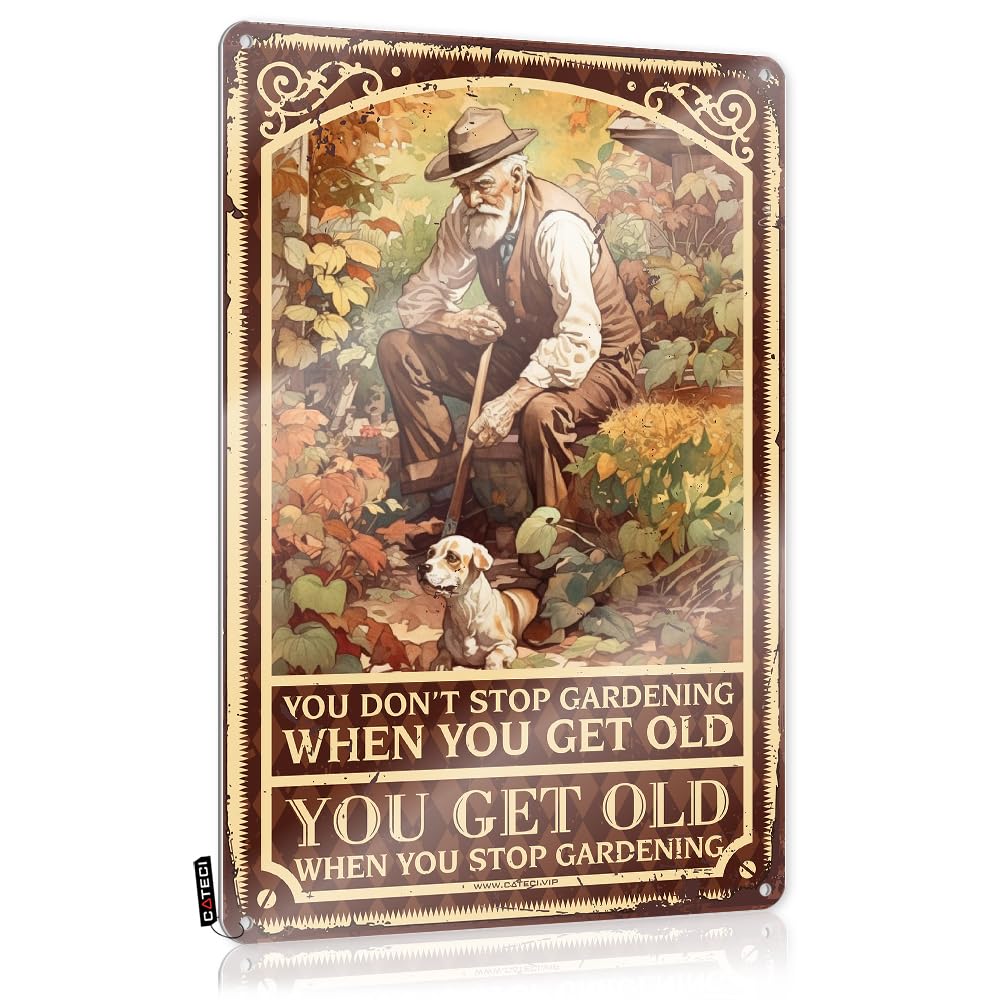 Mwfkkaddb Women's Colour Beer Decor You Don't Stop Gardening When You're Old Tin Sign Metal Garden Signsvintage Decor For Bedroomhome Aestheticoffice For Vintage Signs Metal Bar Metal Tin Sign(30X40cm)