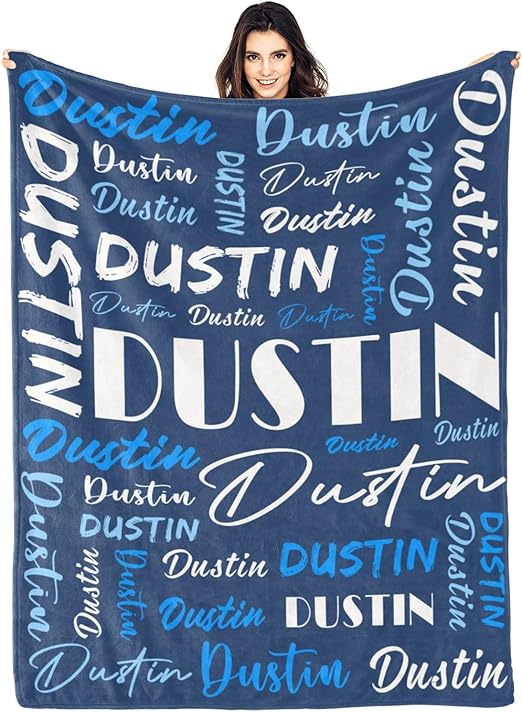 Personalized Blankets for Kids with Names Customized Blankets with Name for Adult Custom Blanket Gift for Birthday Christmas Valentines Day Gift