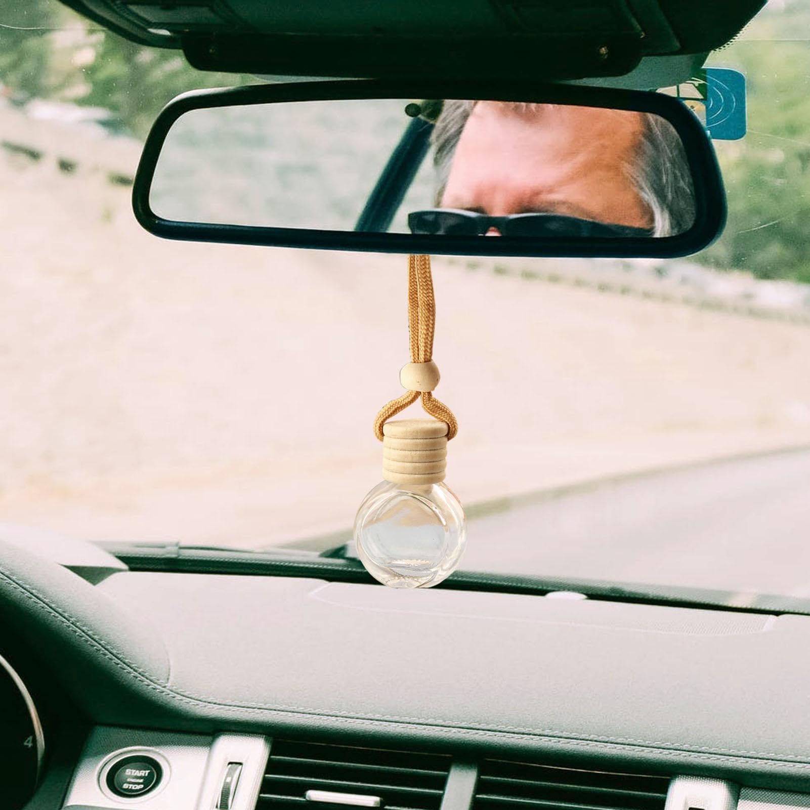 Diffusore per aromaterapia per auto in vetro sospeso - Deodorante per aria, bottiglia profumo auto