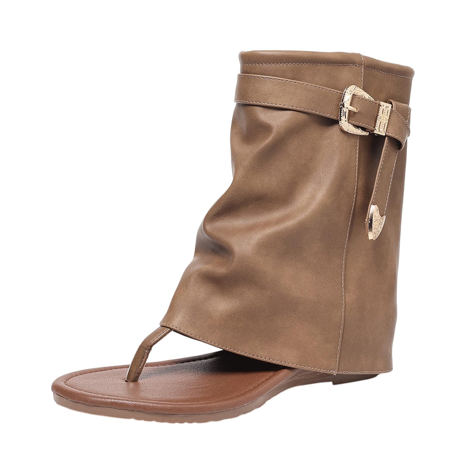 ENEN Stivali Estivi Donna Caviglia con Tacco e Infradito 36-42 Elegante Stivaletti alla Caviglia Estivi Donna Traforati Comodi Morbidi Sandali Infradito Cowboy Western