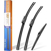 24"+18" Windshield Wiper Blades with 14" Rear Wiper Replacement for Mazda CX-5 CX-9 2017-2020 2021 2022 2023- OEM Quality All-Weather J Hook Wipers OEM Quality All-Weather Top LockSet of 3