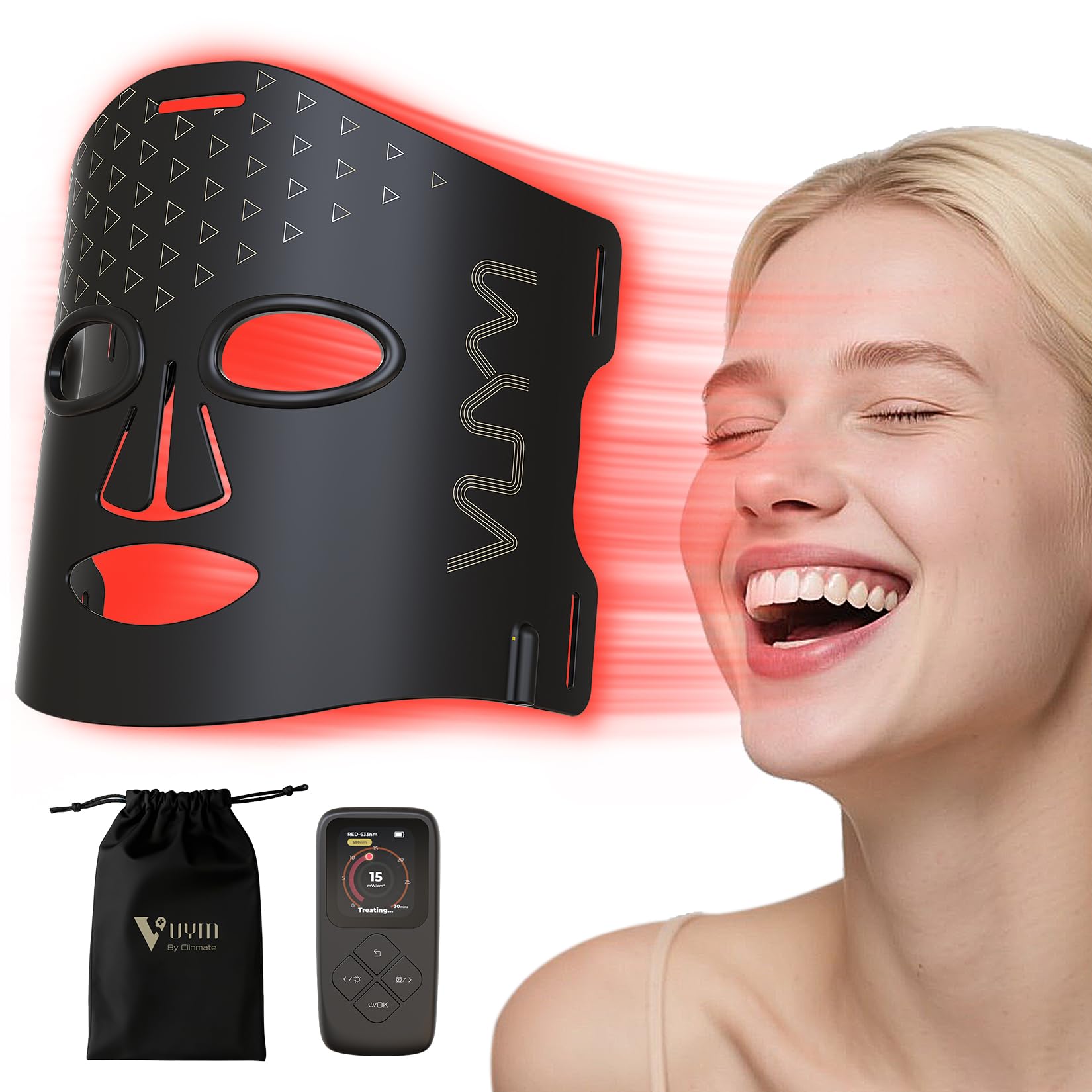 HORINCOSMETICS LumièrePremièreSerumMask LED Face Mask Light Therapy | Red & Infrared Light |Free Hydrogel Mask
