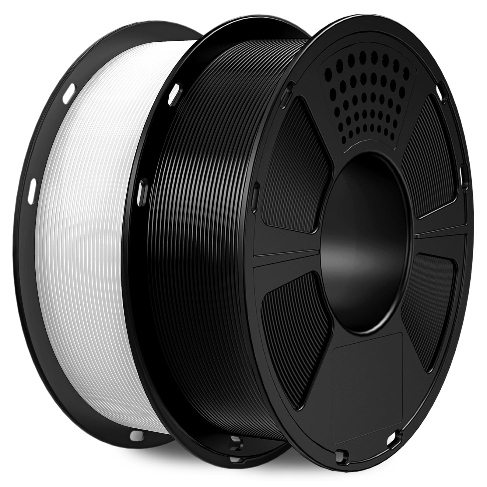 GIANTARM Filamento PETG de 1,75 mm para impresora 3D, filamento PETG de 2 kg, precisión dimensional +/-0,03 mm, PETG blanco y negro