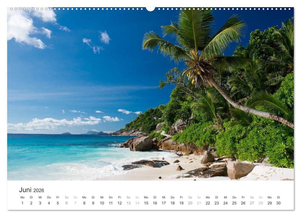 Seychellen - Willkommen im Paradies (Wandkalender 2026 DIN A2 quer), CALVENDO Monatskalender: Dieser Kalender nimmt Sie mit auf eine Reise in das Paradies (CALVENDO Orte)