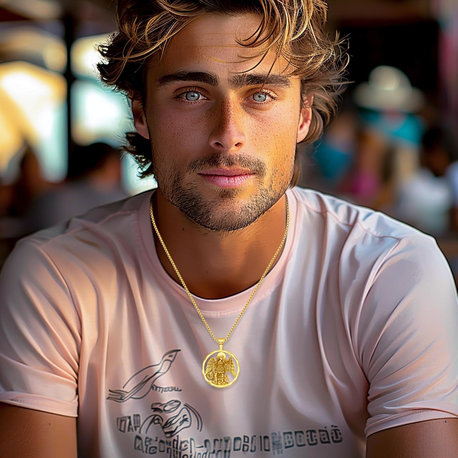 Archangel Michael - St Michael Pendant Necklace For Men Women 925 Sterling Silver St Michael The Archangel Medal Patron San Miguel Amulet Religious Protection Jewelry Gifts - Image 4