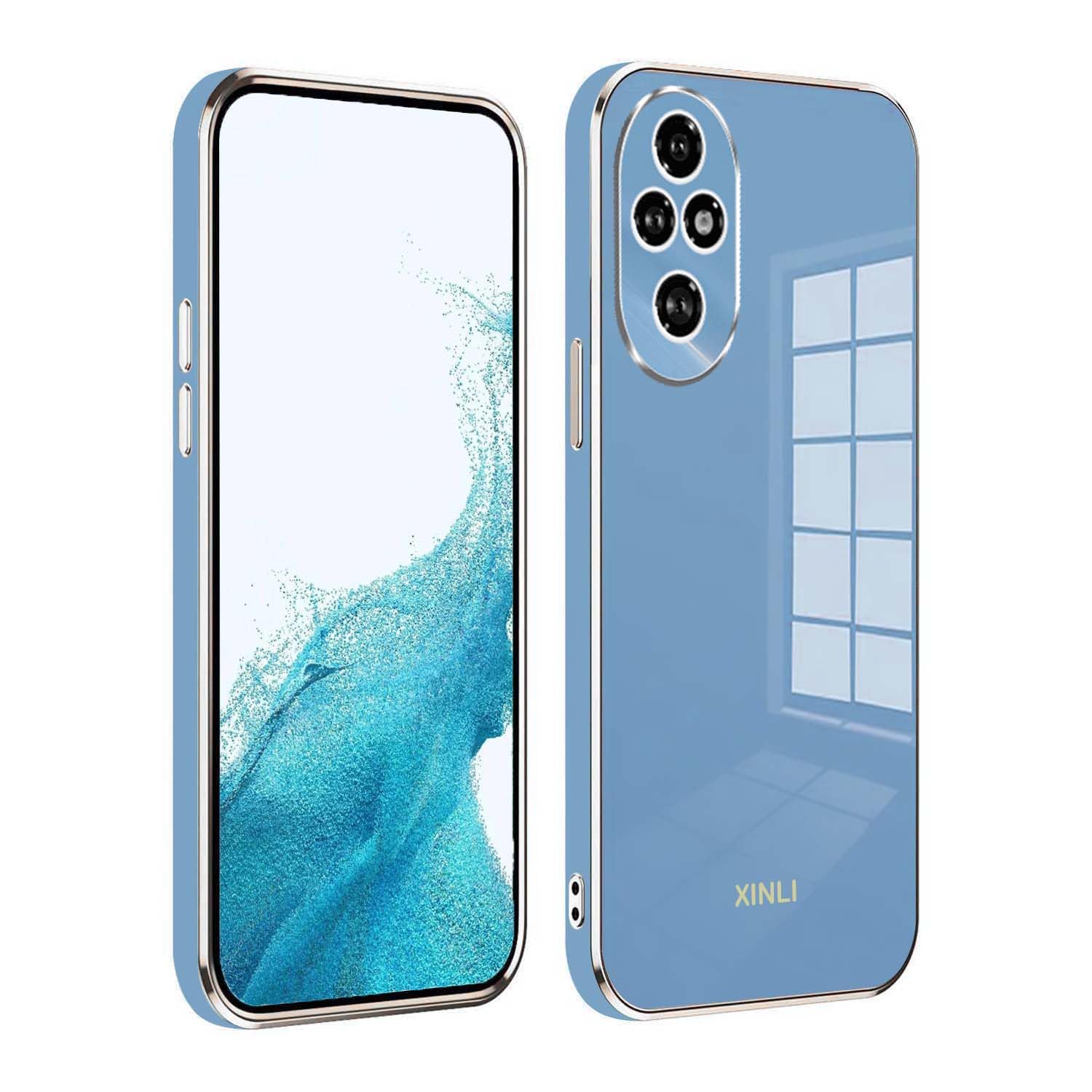 Custodia Per Xiaomi Redmi Note 13 5G Con Bordo Dorato | Silicone Morbido Antiurto Lucido | Colore Bianco - 2