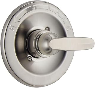 Delta Foundations 13 Series Single-Function Valve Trim Kit, Brushed Nickel Handle Set for Shower Faucet System, Stainless BT13010-SS (Valve Not Included)