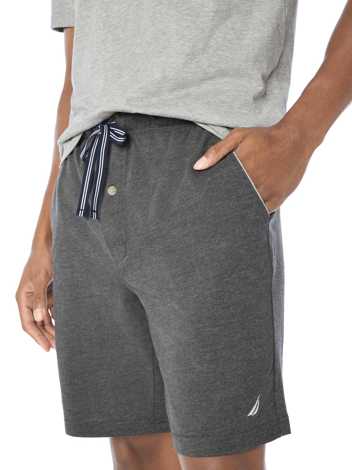 Nautica Soft Knit Elastic Waistband Sleep Lounge Short Pantaln de Pijama para Hombre