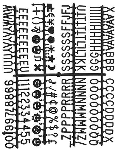Miniatura 3 de MECCANIXITY Juego de letras de 34 pulgadas para tablero de letras de fieltro, símbolos de números del alfabeto negro, tablero de mensajes