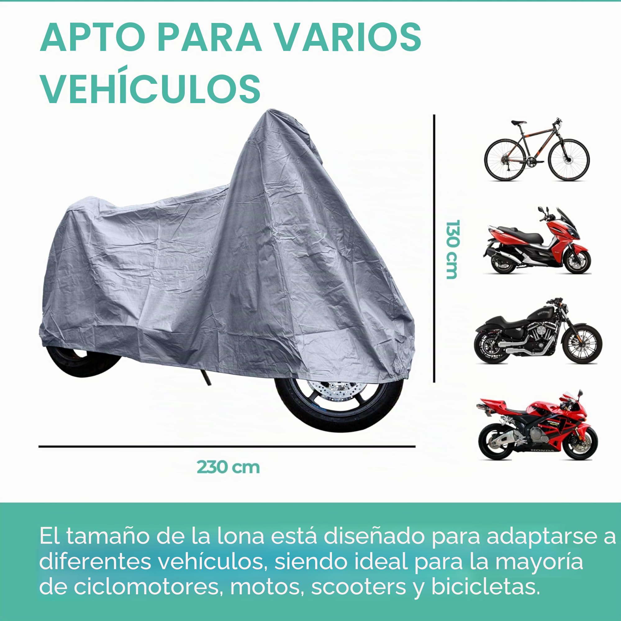 Tempo di saldi Telo Copri Moto Impermeabile Protezione Fodera Bici Scooter Anti Polvere Pioggia