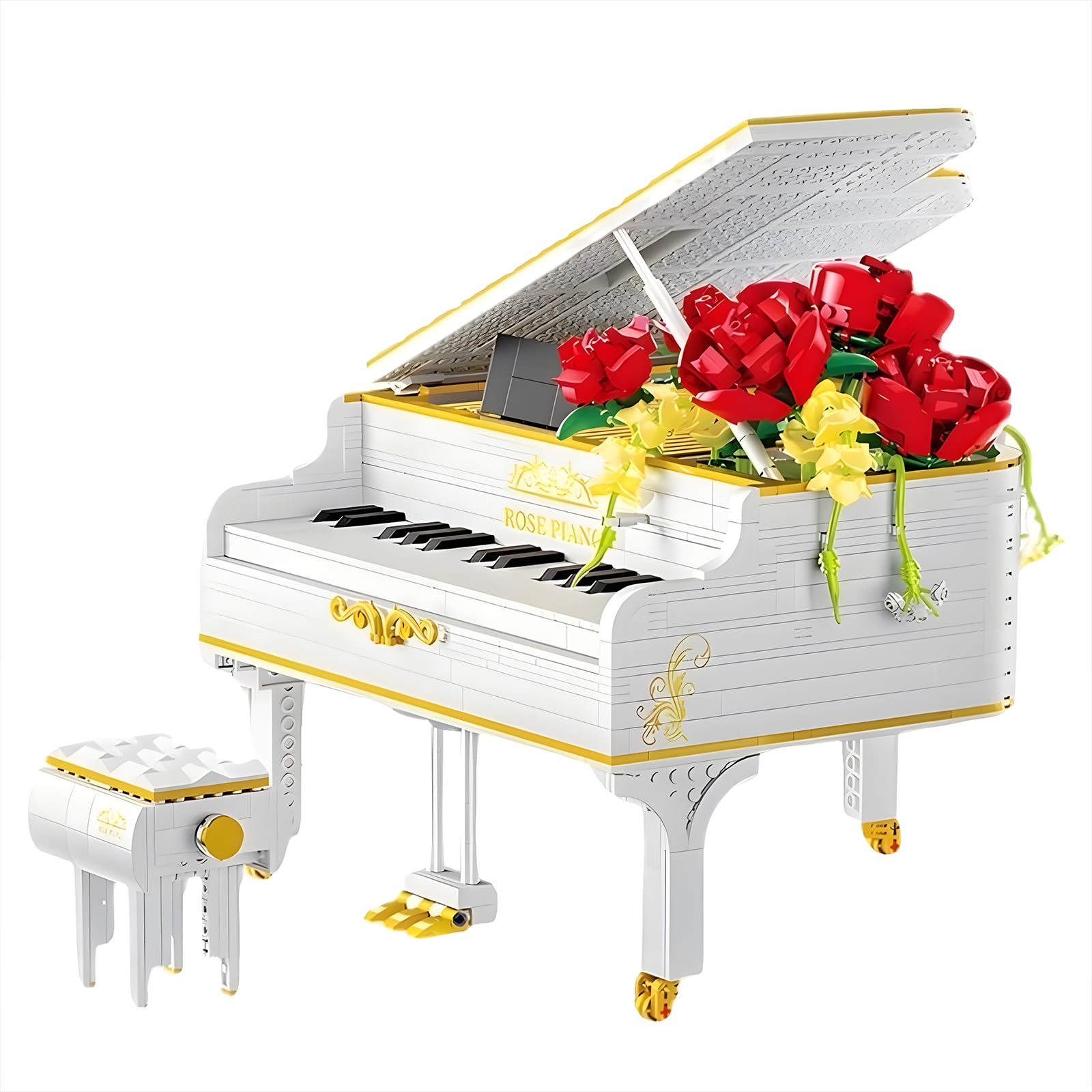 Amazon.com: Dahuiby 1293pcs Mini Ideas Piano Model Building Block