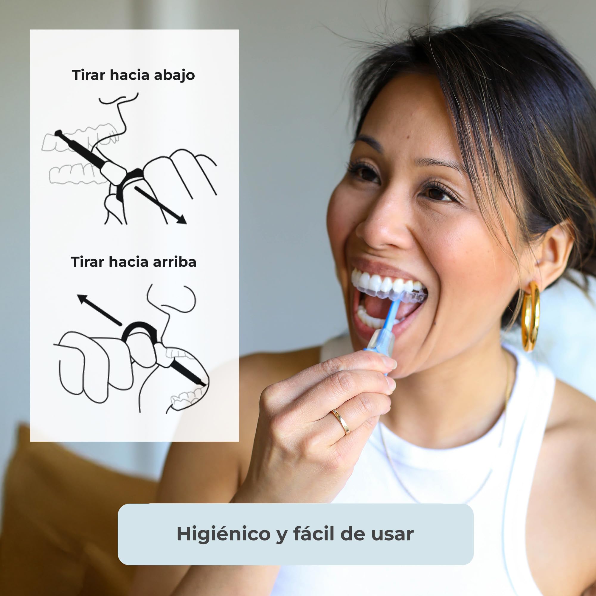 PUL Herramienta para masticar y quitar alineadores transparentes 2 en 1 PUL - Rosa | Combo masticable + removedor de ortodoncia | Accesorio dental higiénico, reutilizable y sin BPA para Invisalign
