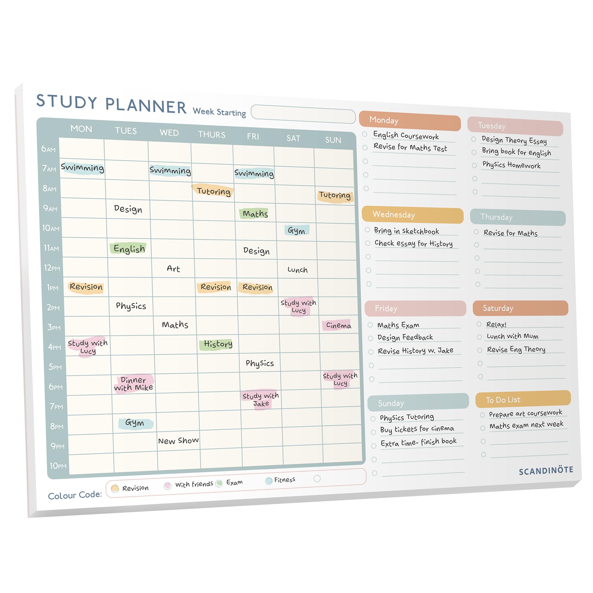 Student Learning And Revision Planner 52 Thick A4 Sheets For - View #2