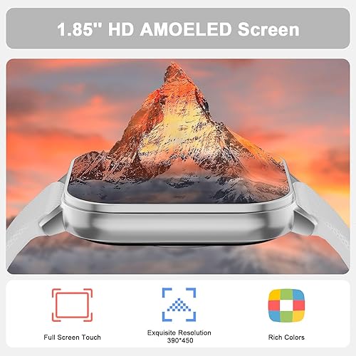 Miniatura 3 de Reloj inteligente para hombres y mujeres, 1.85 pulgadas AMOLED HD reloj de fitness con más de 120 modos deportivos, llamada Bluetooth, frecuencia