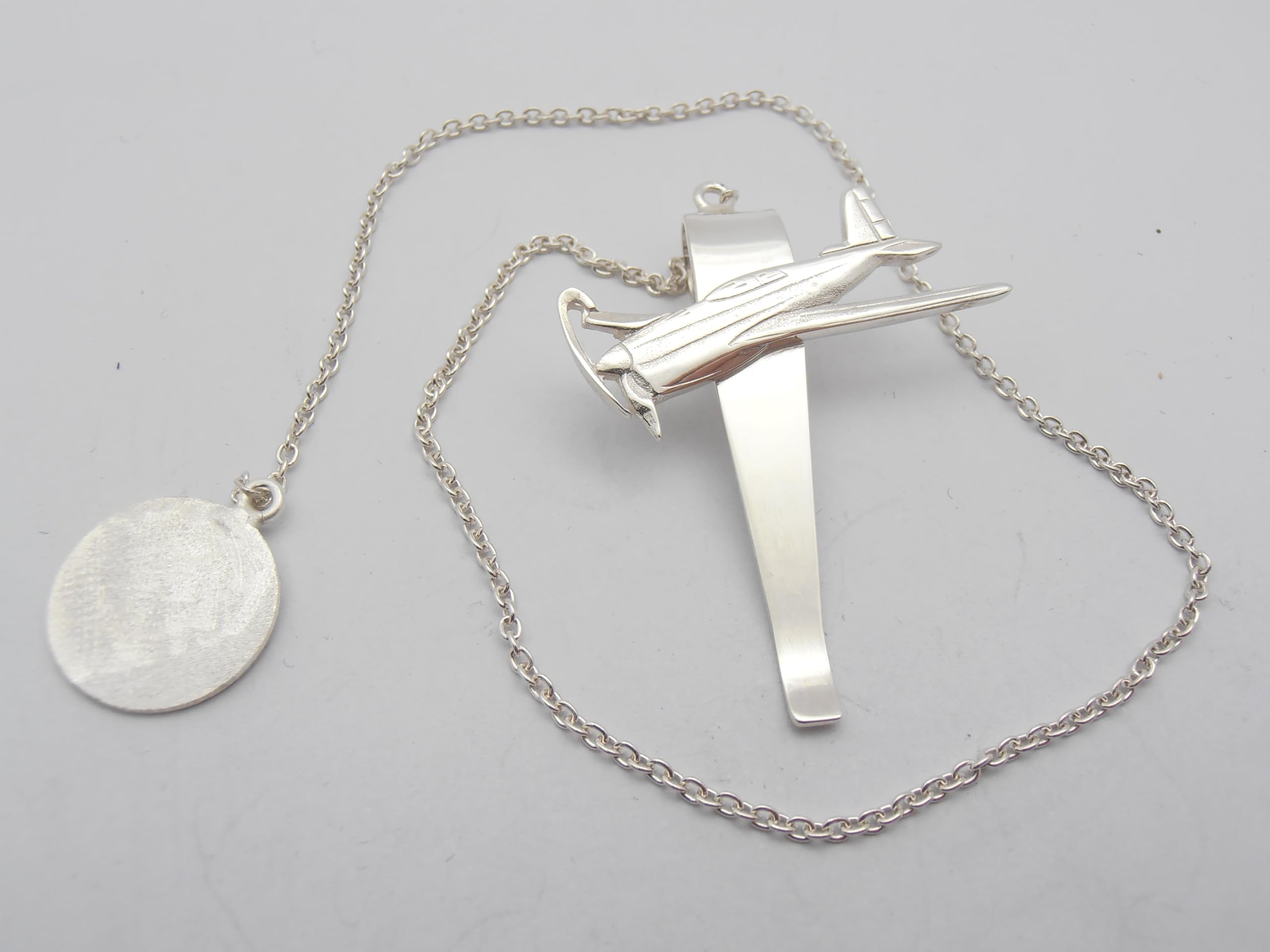 Avión: Marcador En Argento 925 - Marcador de Página - Libro - Avión - Aérea
