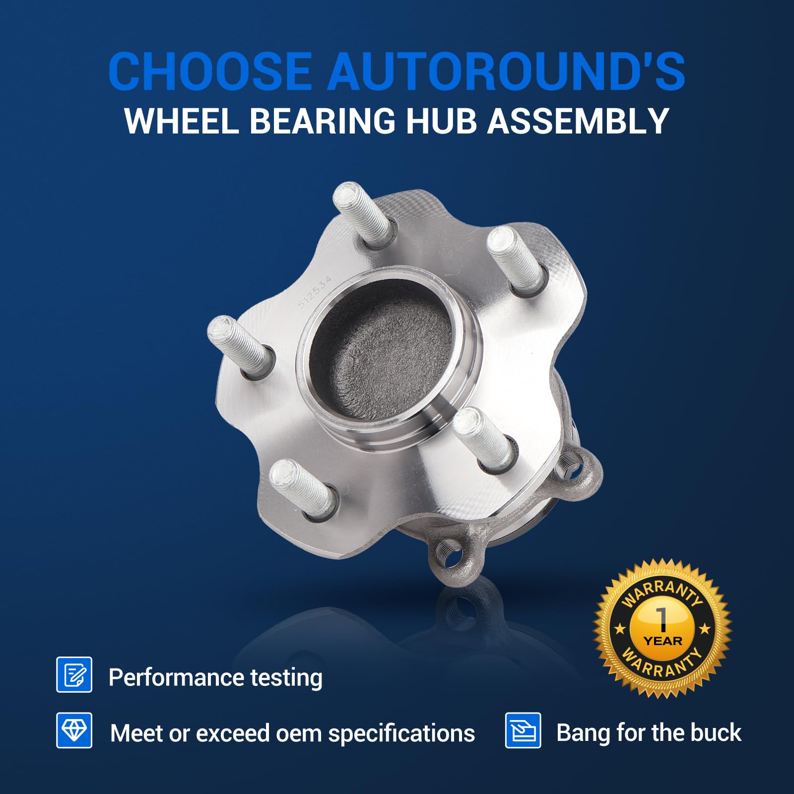 Amazon.com: Autoround 512534 FWD Rear Wheel Bearing and Hub
