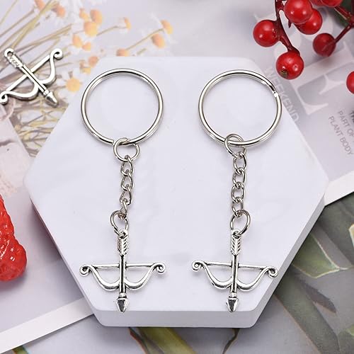 Miniatura 5 de 50pcs plata antigua plateado arco y flecha encantos colgante DIY pulseras collar joyería fabricación artesanía al por mayor 1.024 inx0.984 in