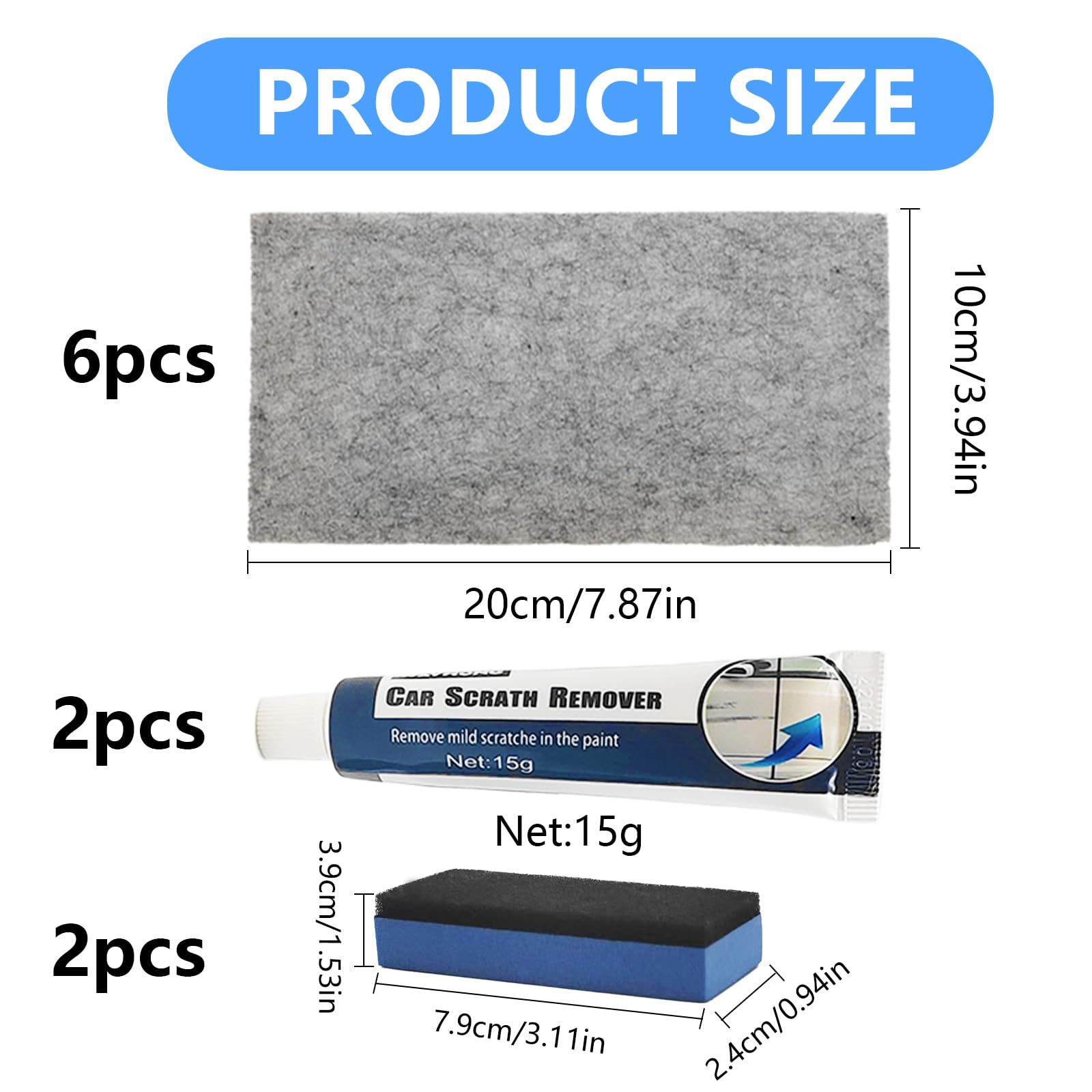 Nano Sparkle Cloth Car Scratch Remover, Nano Sparkle Cloth na zadrapania samochodowe, zestaw naprawczy pasków samochodowych, wielofunkcyjna ściereczka do polerowania powierzchni