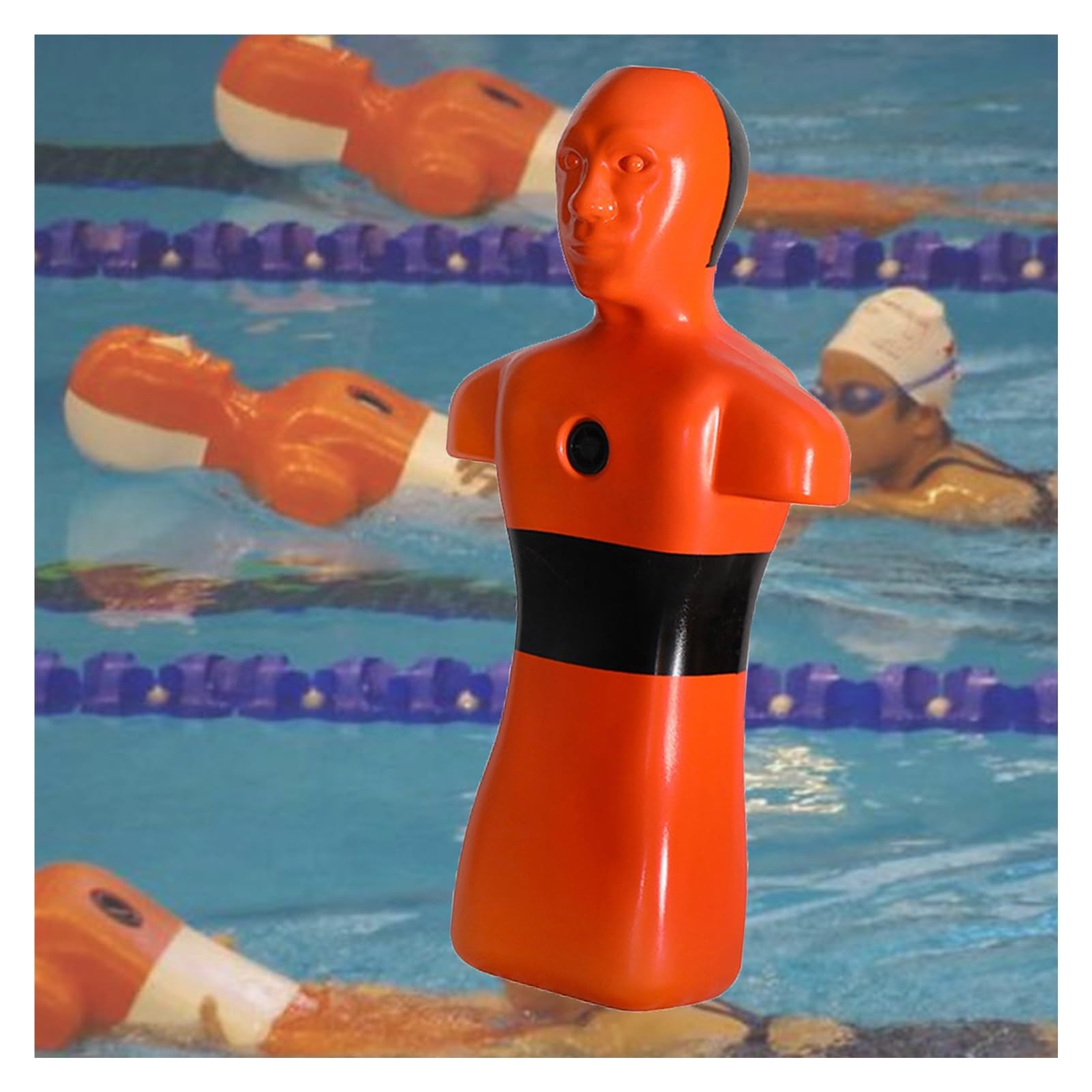 Chupete de entrenamiento de rescate acuático, no requiere montaje, reutilizable, simulación pesada, para piscina, escuela, seguridad en el hogar