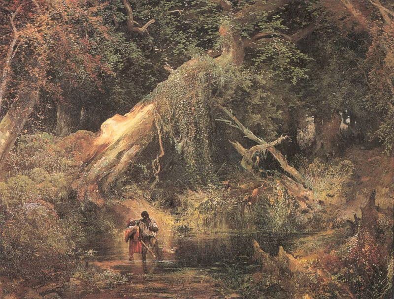 Toile murale abstraite Thomas Moran pour un salon chaleureux