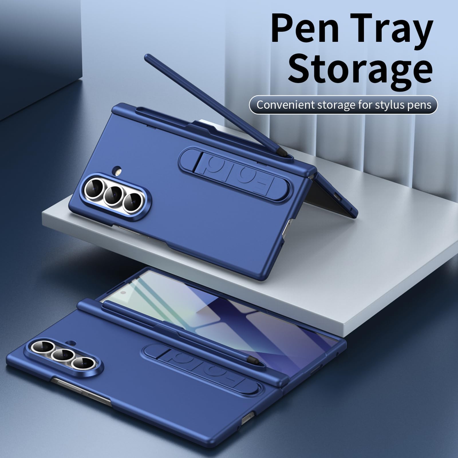 Etui do Samsung Galaxy Z Fold 7, składany uchwyt na zamek błyskawiczny odporny na zarysowania etui na długopis pełna ochrona etui, szary, składany 7