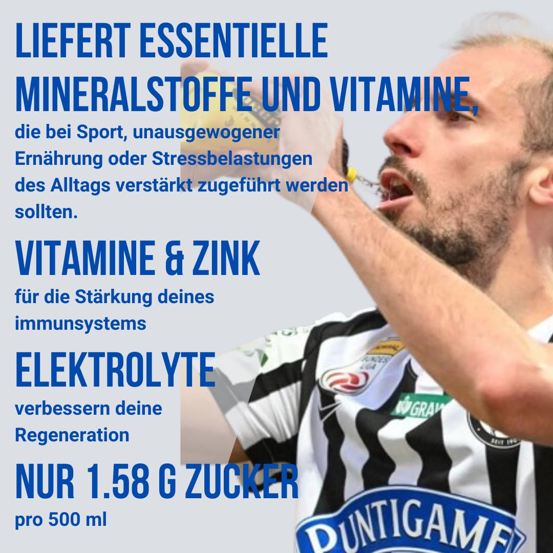 Peeroton MVD Mineral Vitamin Drink - Himbeer-Zitrone, Elektrolyt Pulver mit den 5 wesentlichen Elektrolyten plus Zink, Magnesium und Vitamin C - regelmäßig einnehmen und das Immunsystem stärken, 300g