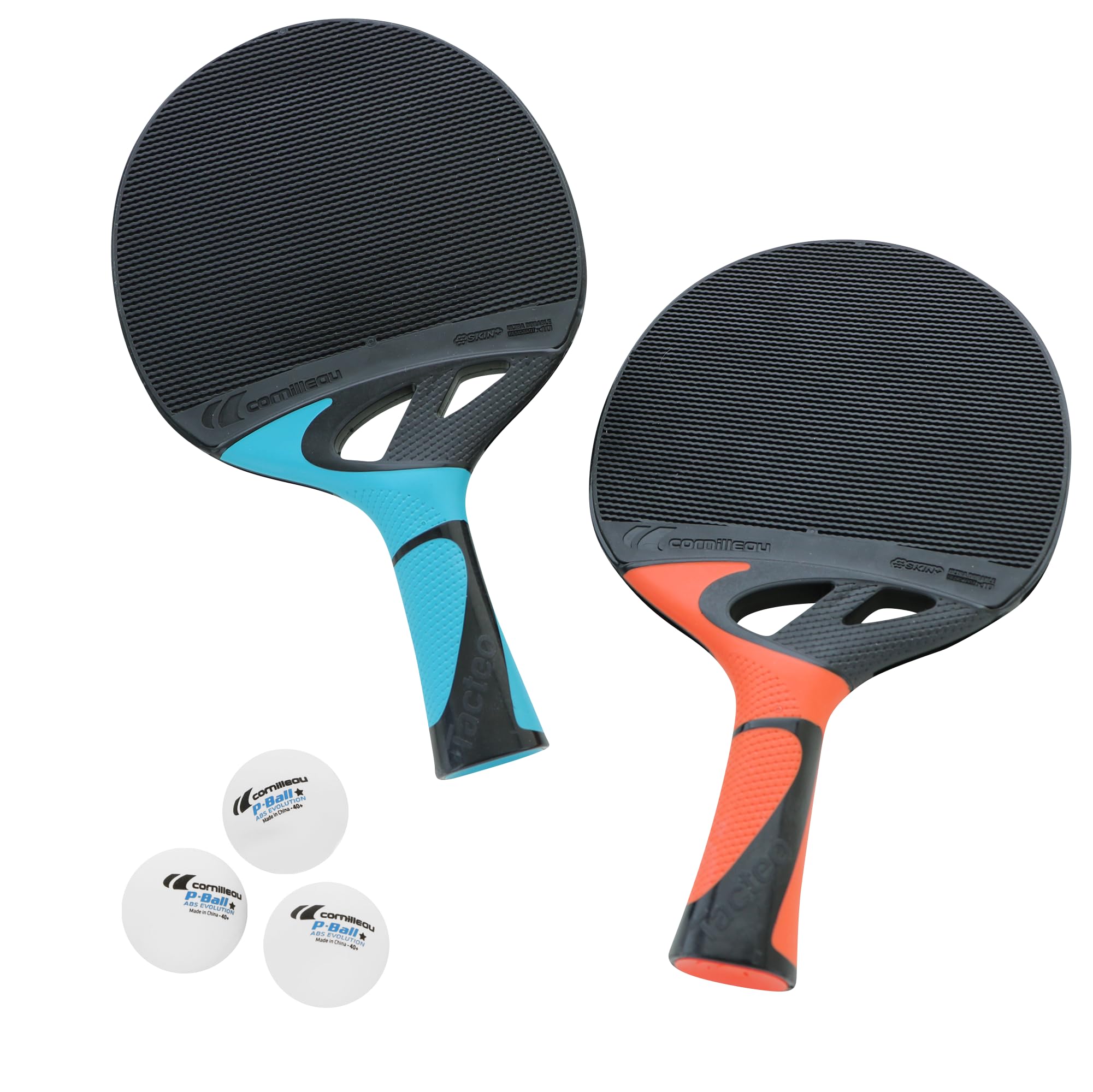 CORNILLEAU - Pack de 2X Raquettes de ping-Pong d'extérieur Ultra résistante - Tacteo Pack Duo