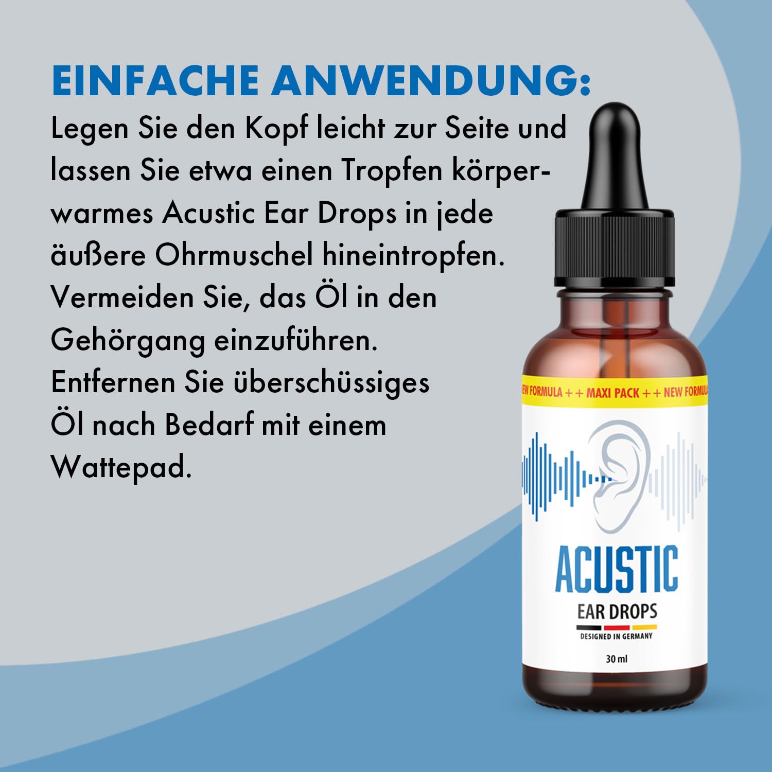 Acustic Ear Drops | sanftes und natürliches P flegeöl | zur täglichen Anwendung | 1x30 ml