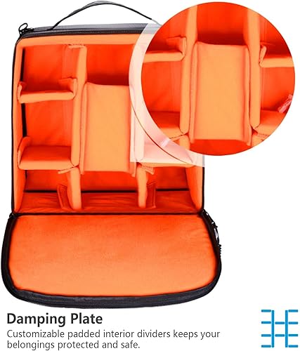 Miniatura 7 de Neewer Bolsa de protección acolchada para cámara de división flexible para cámaras y lentes SLR DSLR sin espejo, luz de flash, disparador de radio,