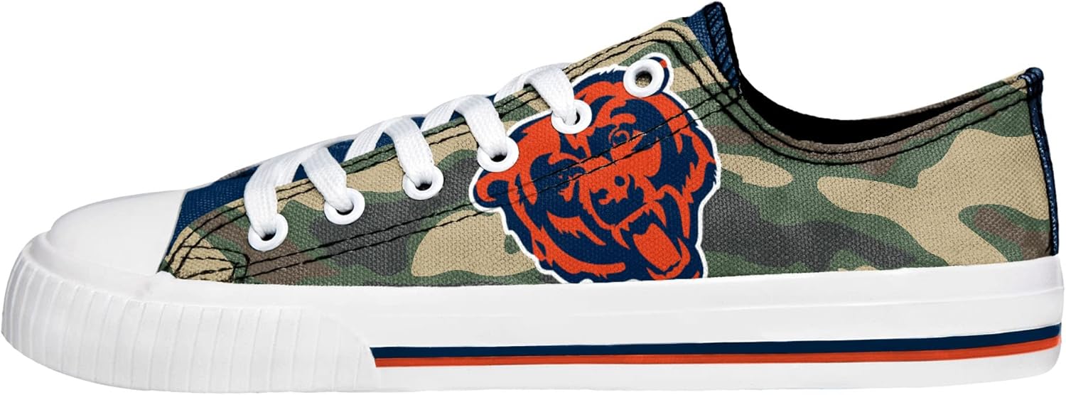 FOCO Women's NFL Camo Low Top Canvas Sneakers Shoes : Sports & Outdoors
