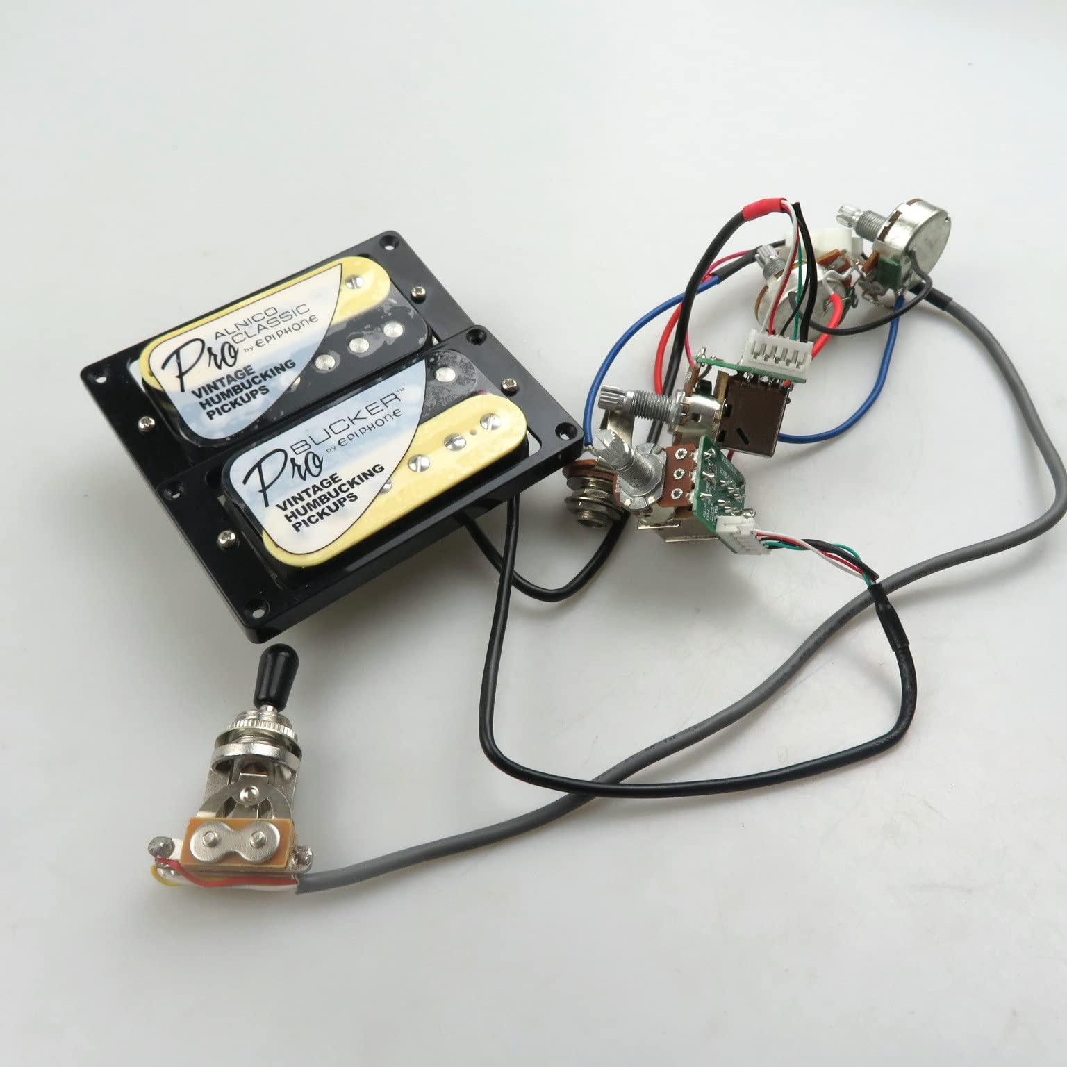 Alnico Gitarren-Tonabnehmer, klassisch, Vintage und Pro Bucker, Humbucker, E-Gitarre mit Profi-Kabelbaum, Tonabnehmer für E-Gitarre (Zebra BK)