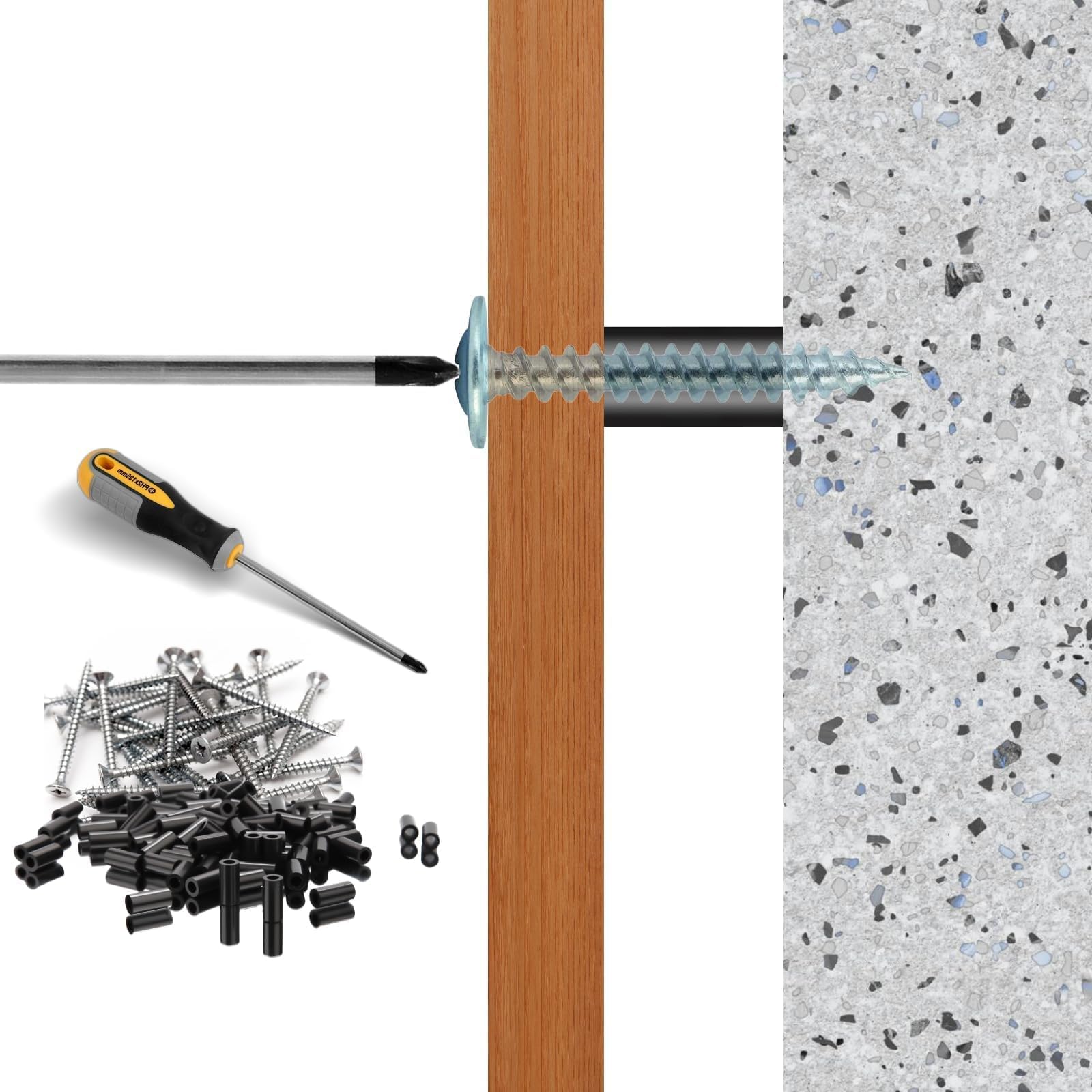 SWTYExt 100 Pezzi Spessori in Gomma M3-7X6 mm ABS Distanziatori Distanziali Rondelle Plastica Boccole Teflon per Motori Macchinari Automobili