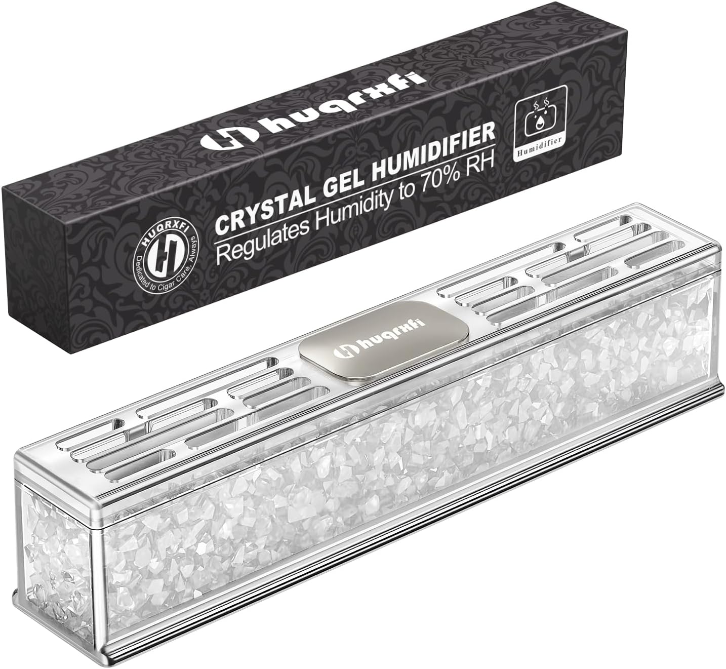 Pre-Filled Cigar Humidifier – Ready-to-Use Crystal Gel Humidifier, Cigar Humidor Accessories, Maintains Ideal 65-70% Cigars Humidity