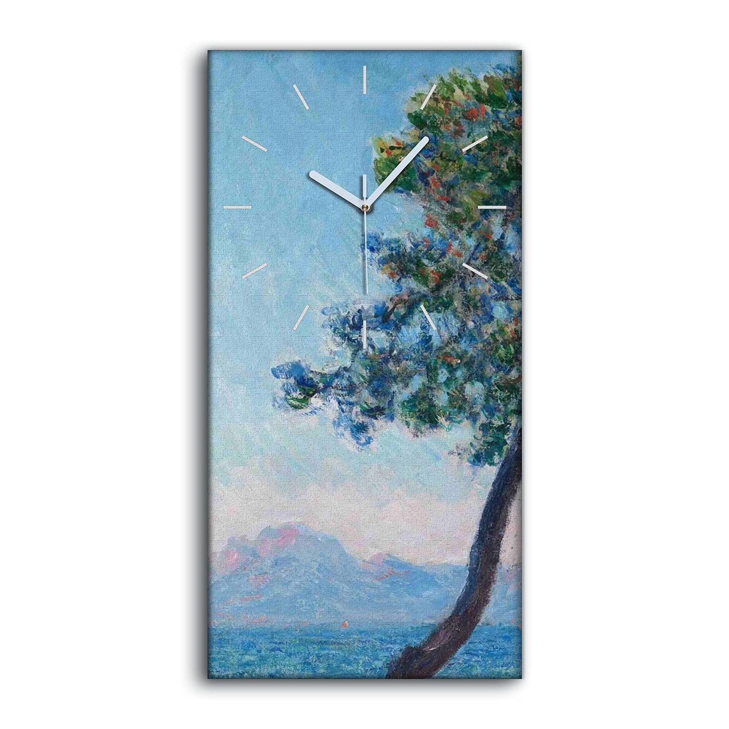 Horloge sur Toile Claude Monet 30x60cm pour Salon et Chambre
