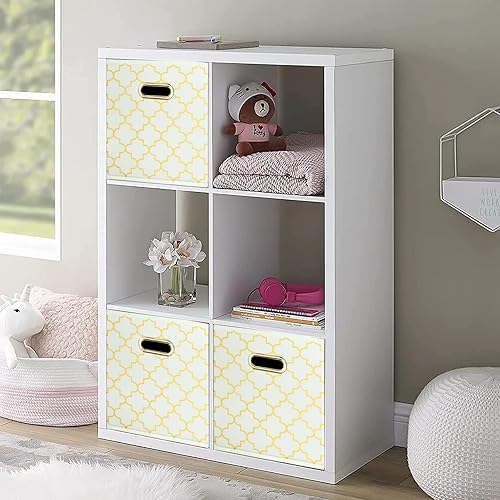 Miniatura 4 de SEVENDOME Contenedores de almacenamiento de tela de tela, organizador de cubos de tela con doble asa, canastas de almacenamiento plegables para el