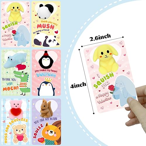 Miniatura 3 de Paquete de 28 regalos para el día de San Valentín para niños tarjetas de San Valentín para niños intercambio escolar en el aula con juguetes