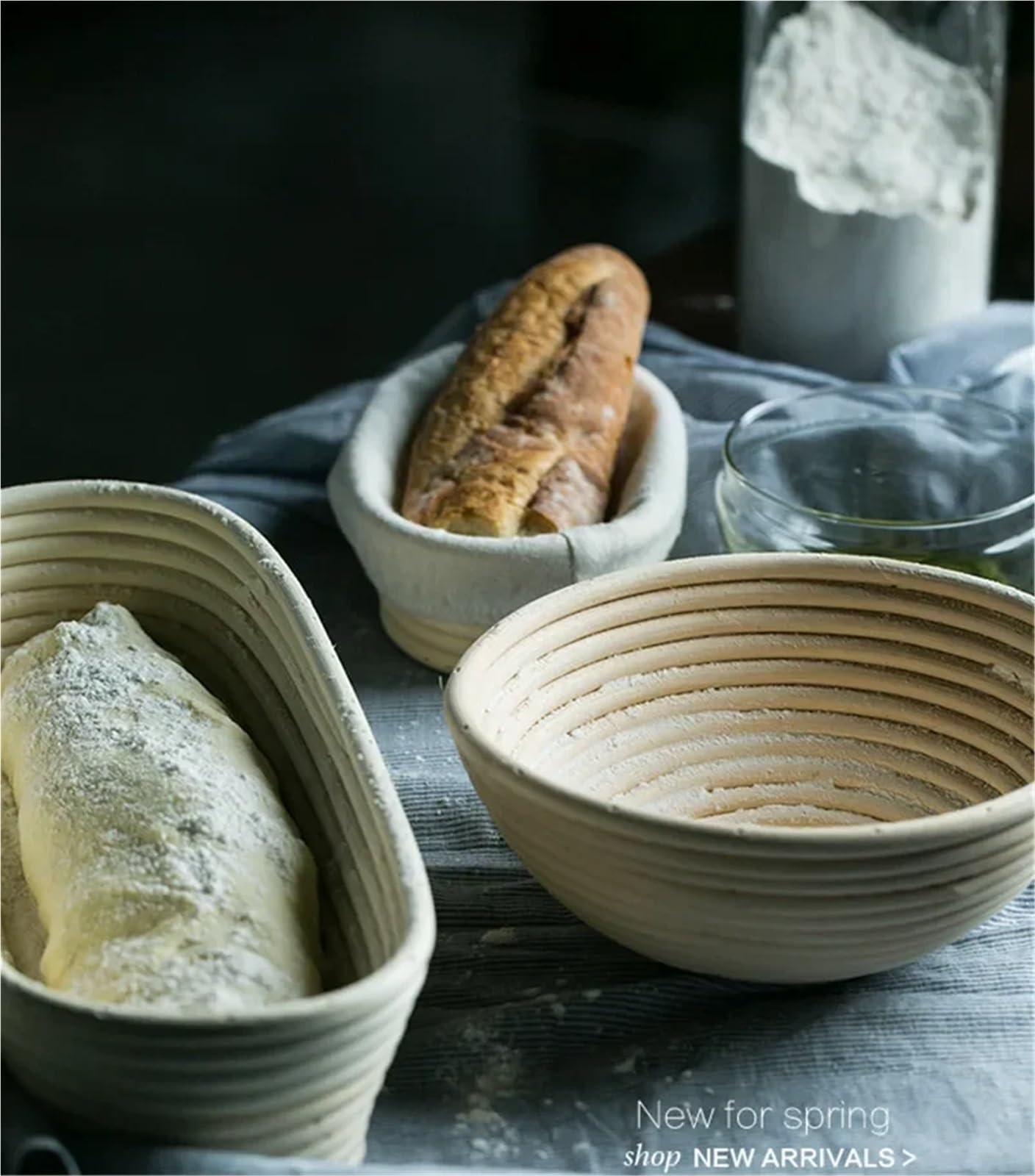 1 Pezzo Di Lievitazione Del Pane, Cestini Portaoggetti In Rattan, Organizer For Stampo For, For Reposteria Per Pane(15x8x5cm)
