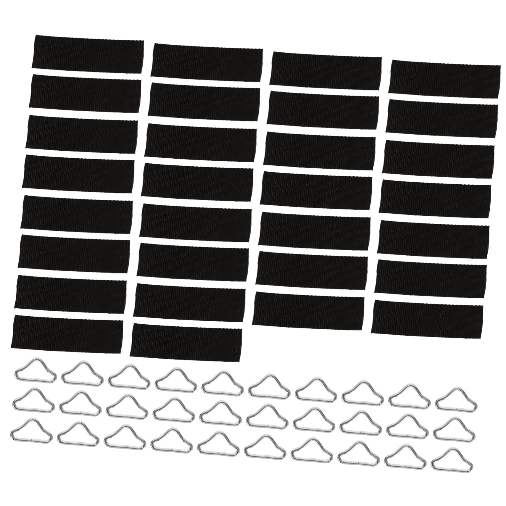 OSOLADY 30Pcs Triangle Ring Buckles Heavy Duty Trampoline Parts for Mat Replacement Clips for Outdoor Activities and DIY Projects