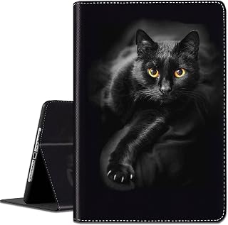 Case for iPad mini 6 2021 8.3 Inch, Lightweight Shock-Proof Bracket Case with Wake Up/Sleep Auto for iPad mini 6th Generation 8.3 Inch - Black Cat