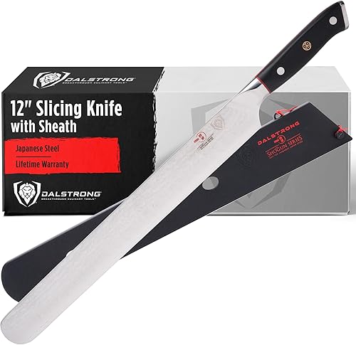 Vista 12 de Dalstrong, juego de cuchillo de tallado y tenedor - 9 pulgadas - serie Shogun ELITE - juego de cuchillos de tallado de Damasco - cuchillo de cocina