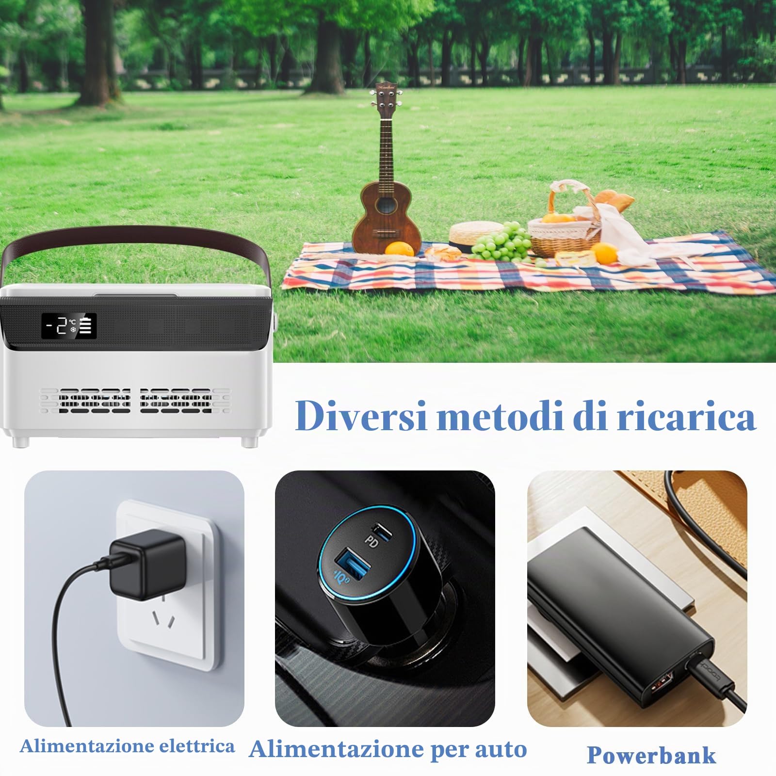 Insulina Frigorifero Mini Droga Frigorifero Medicina Portatile Frigorifero 0-8℃ Controllo Intelligente Temperatura Schermo LCD Schermo Domestico Borsa Termica per Auto Viaggi Con 3 Batterie