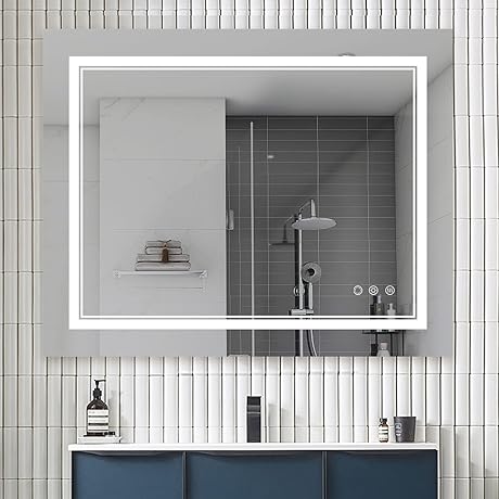 40"x32" LED Bathroom Vanity Mirror with Dimmable Lights