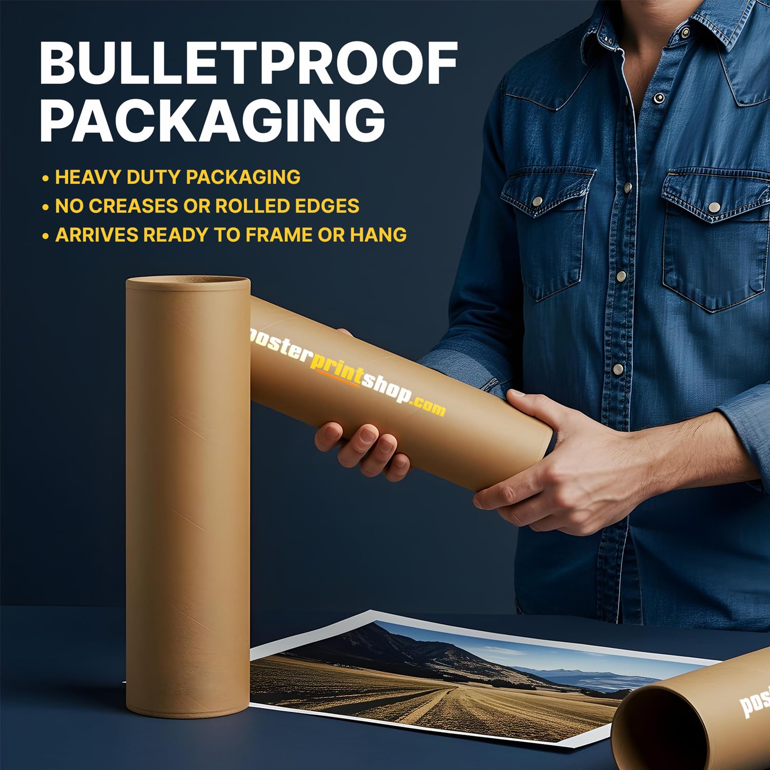 Individueller Premium-Posterdruck auf 61 x 61 cm Fotoqualitätspapier – individuelles Poster am selben Tag – personalisierbares Poster mit Ihrem einzigartigen Bild/Foto – personalisiertes Poster wird