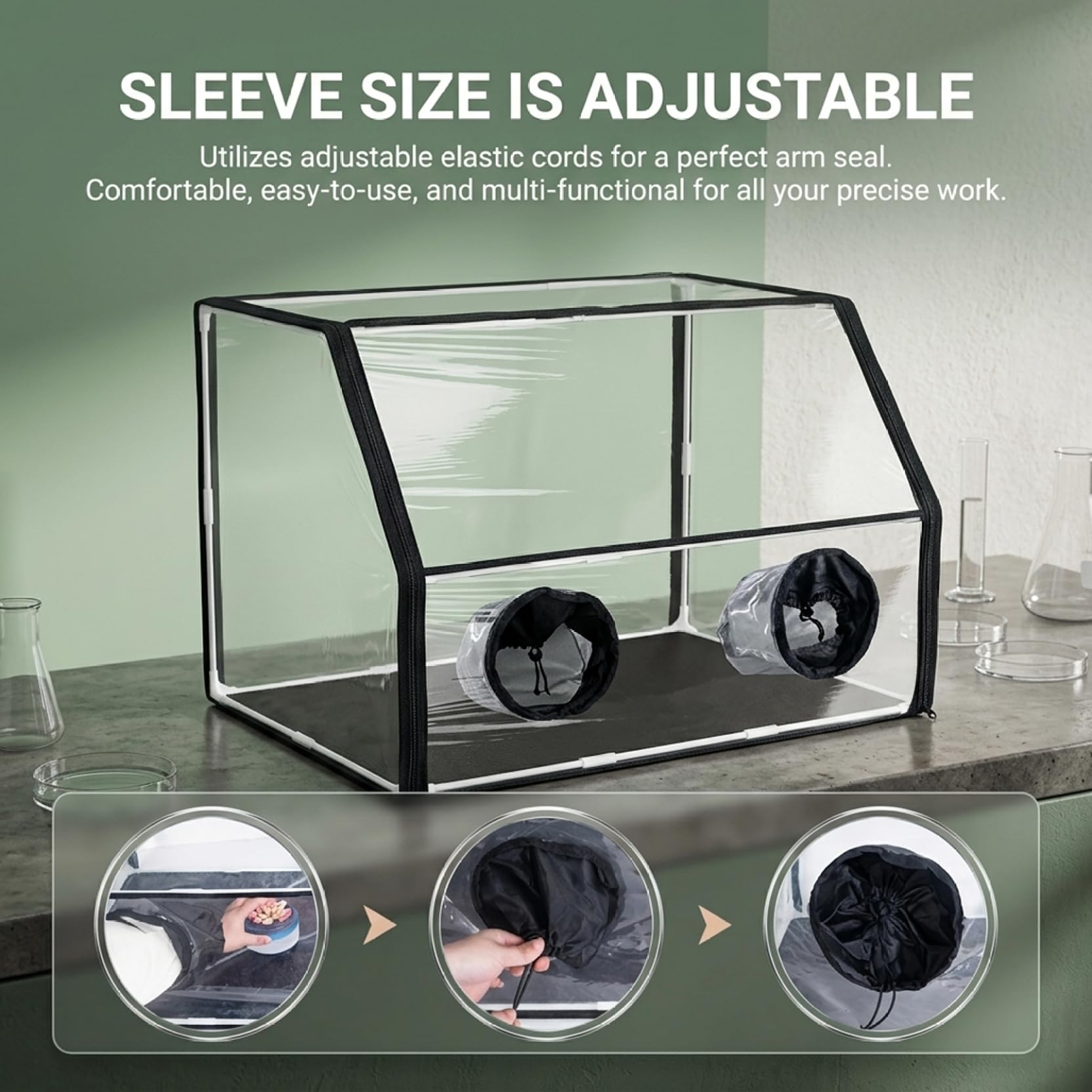 Tienda de campaña para Cultivo de Hongos, Vista Clara y Protector de esporas, Caja de Aire quieto, Kit de micología Que Incluye termómetro y nebulizadores para Cultivo de Hongos en Interiores, 24 × 1