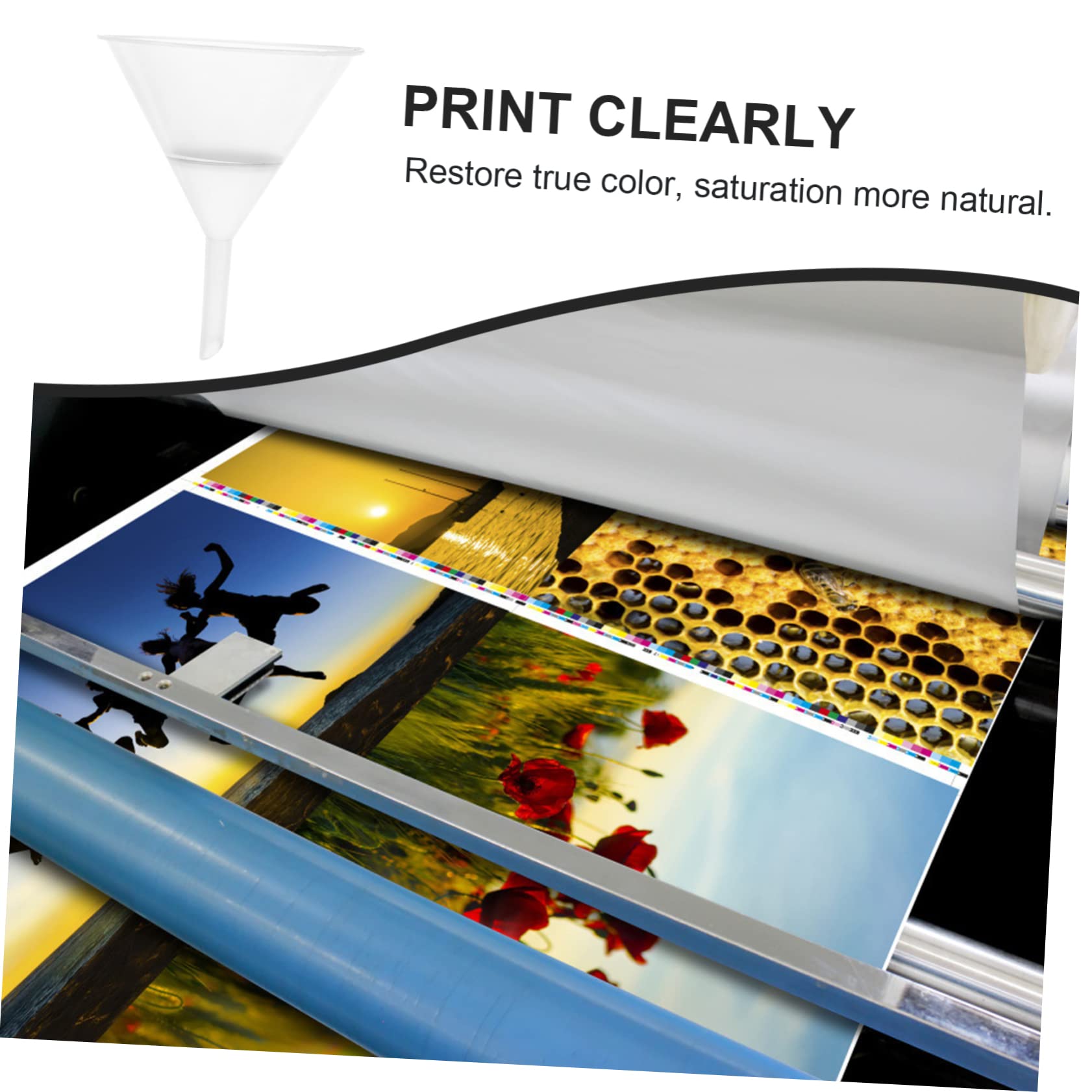 NUOBESTY Entonnoir de Filtration Conique pour Imprimante Passoire en Plastique, 2 Pièces, Accessoires Photo Professionnels, Usage Bureau, Filtration Précise, Couleur Transparente