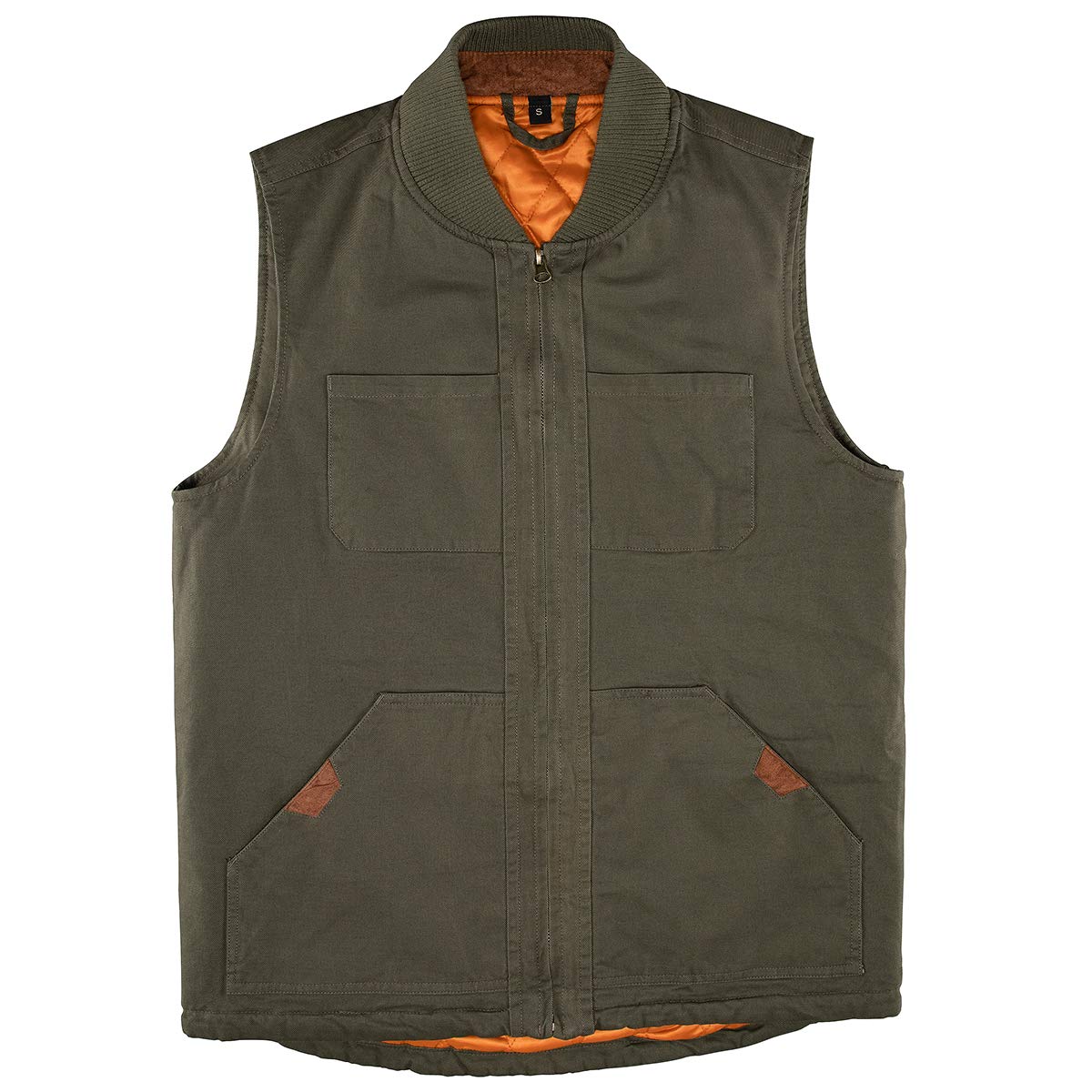 Lisskolo Men's Quilted Lined Vest Washed Canvas